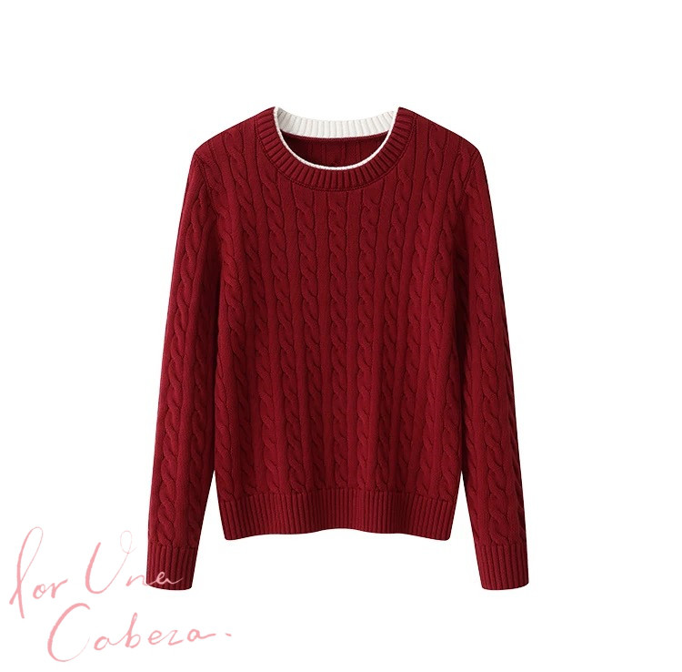 【秋冬の支度】レディース 厚手 ニットセーター 綿100％