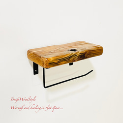 節穴のある流木板のトイレットペーパーホルダー バス トイレ 北欧 ペーパーハンガー N15 8枚目の画像