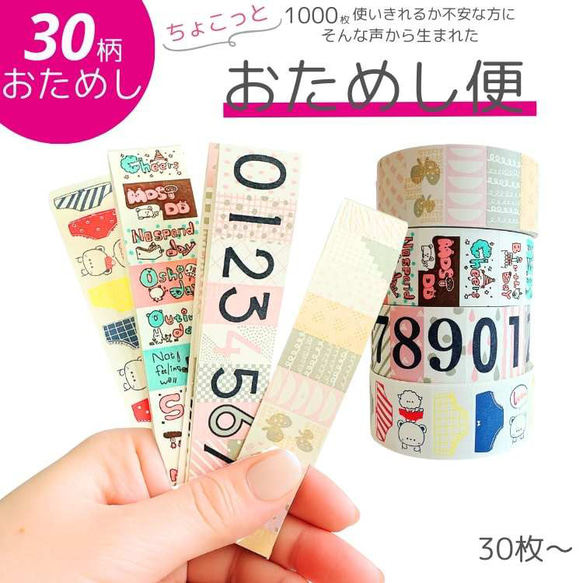 30柄分ちょこっとお試し使えてかわいいラベラーシール シール