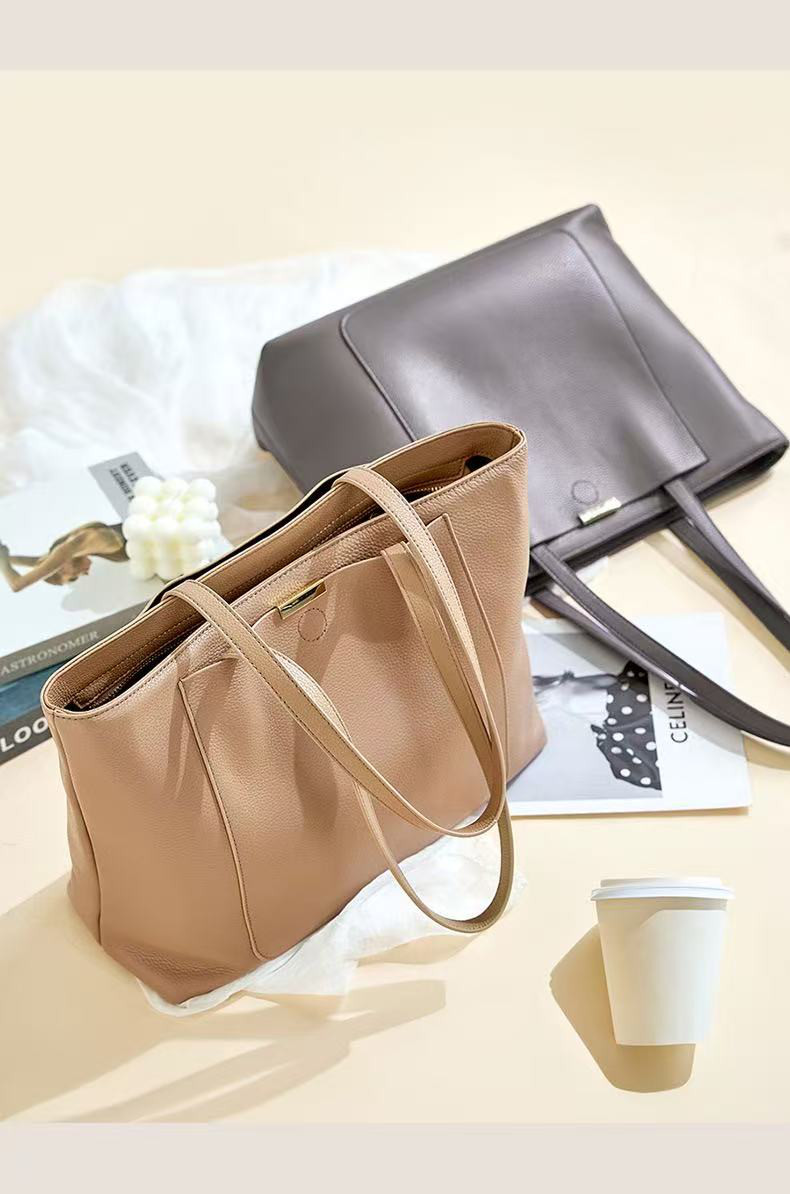 シンプルな大気大容量トートバッグ、コストパフォーマンスが高く、実用性の高いバッグ