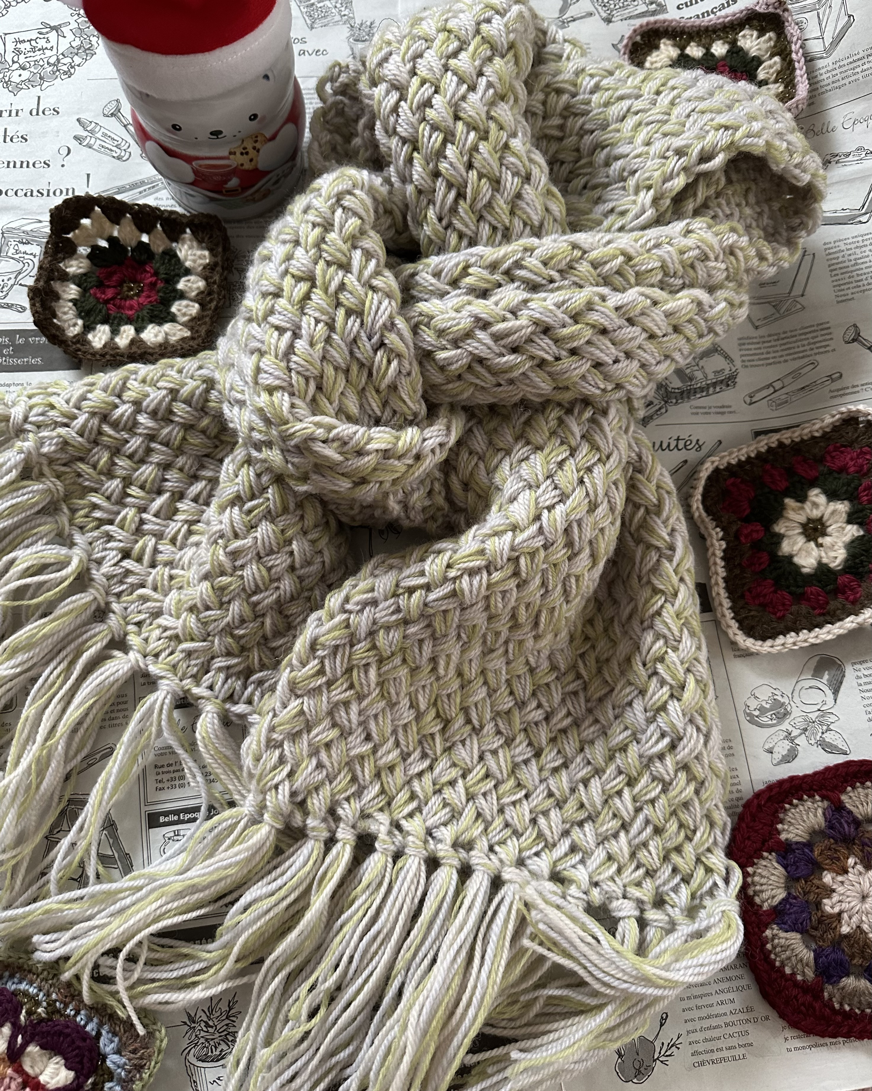 クロスステッチのマフラー☆