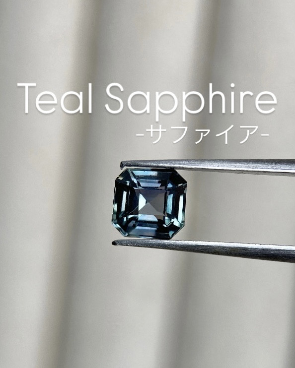 ✨0.95ct✨ティールサファイア 約5.3x5.1mm ルース 石