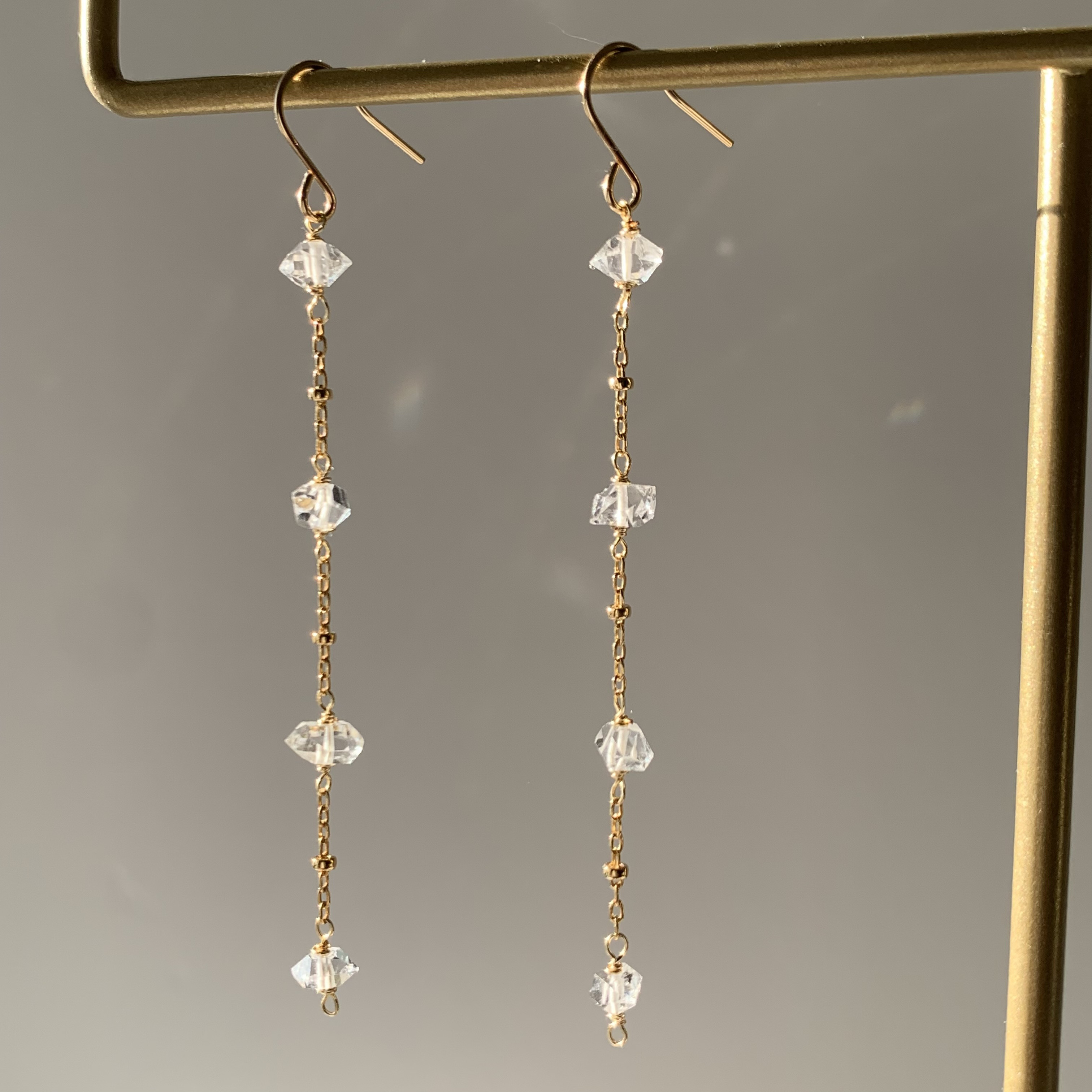 【数量限定】ハーキマーダイヤモンド｜4月誕生石｜ピアスorイヤリング　ホワイトデー