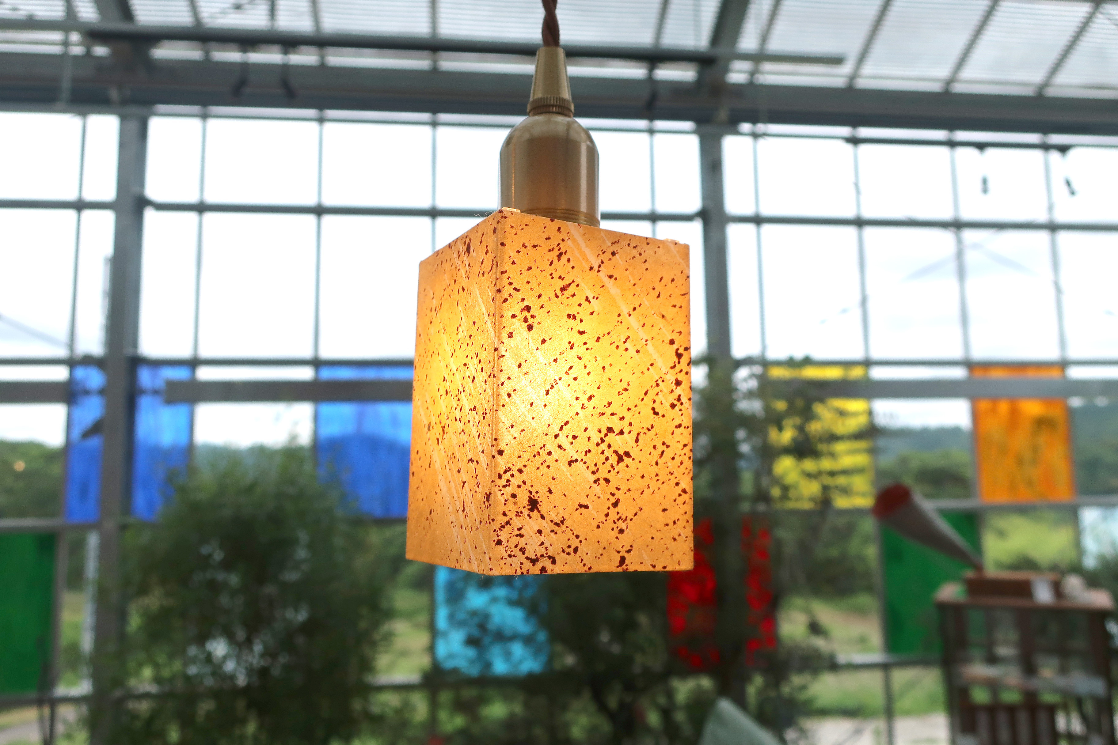 ［ち〜さい染描紙らいと］（14_yellow,brown dot）