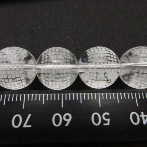 般若心経彫り】/【天然水晶】/玉size(約12㎜)1set(1玉)/1560a4 ビーズ