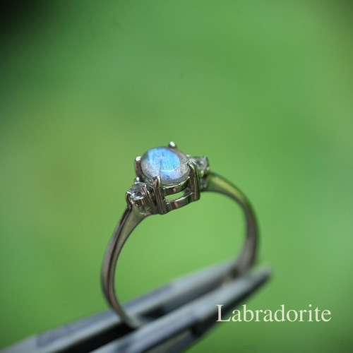 幻想ブルー☆ラブラドライト☆シルバーリング2208 指輪・リング Funky