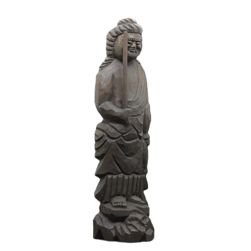 受注製作：不動明王（25cm）仏像 円空仏 摸刻 木彫 【納期30日】 彫刻