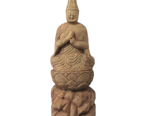 受注制作：金剛界大日如来坐像（高さ：30cm）仏像 円空仏 木彫 【 納期