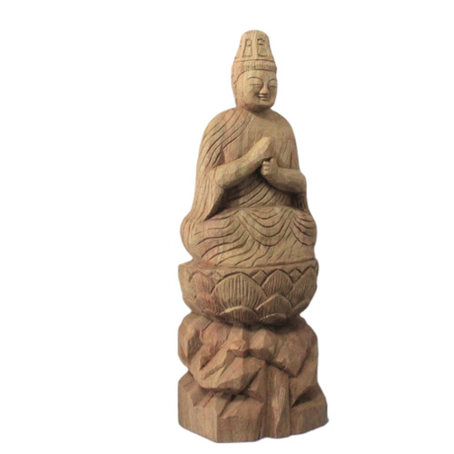 受注制作：金剛界大日如来坐像（高さ：30cm）仏像 円空仏 木彫 【 納期