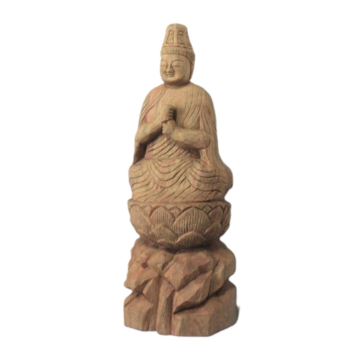 送料無料　時代物　唐木/紅木/黄楊/拓殖彫刻大日如来坐像台付高さ35ｃｍ中国古玩 受注制作：金剛界大日如来坐像（高さ：30cm）仏像 円空仏 木彫 【 納期