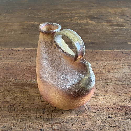 穴窯焼成 焼締の花入れ｜古信楽白土｜一輪挿し 一輪挿し・花瓶・花器