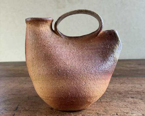 穴窯焼成 焼締の花入れ｜古信楽白土｜一輪挿し 一輪挿し・花瓶・花器