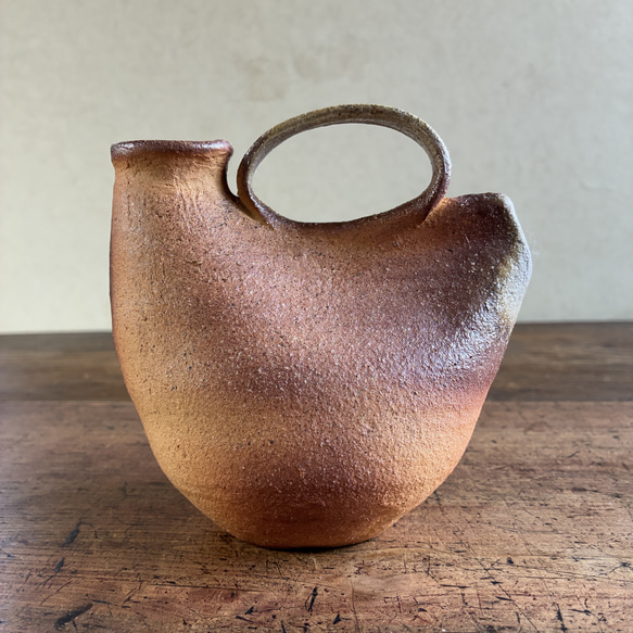 穴窯焼成 焼締の花入れ｜古信楽白土｜一輪挿し 一輪挿し・花瓶・花器