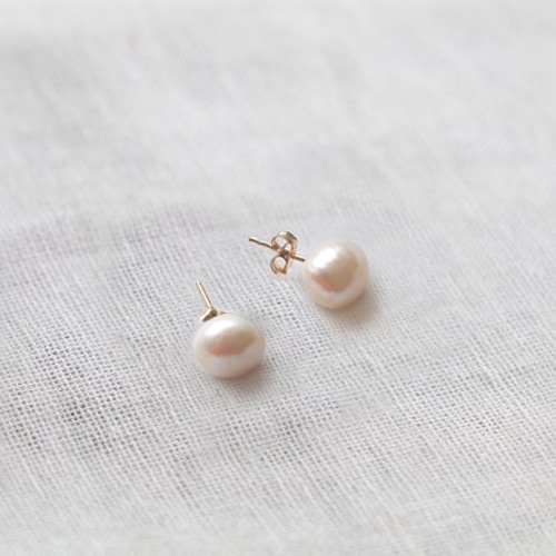 シルバー バロックパールのピアス ステンレス ピアス（スタッド・一粒