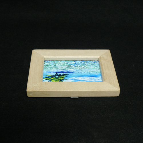 長方形ミニ絵画【ネモフィラの丘】 油絵 油彩 油彩画 絵 絵画 ミニ絵画【ネモフィラの丘】 絵画 HR 通販