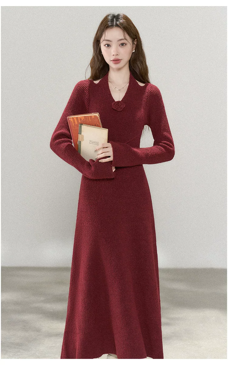 カーディガン トレーナー コート ジャケット 裏起毛 秋冬黒ふわふわ裏起毛ニットフード付きロングコート 受注制作 通勤