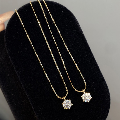 天然ダイヤモンド ネックレス 天然ダイヤモンドネックレス0.4ct k18 0006 ネックレス・ペンダント