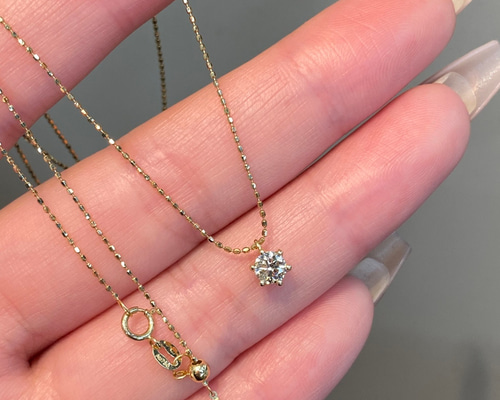 天然ダイヤモンドネックレス0.4ct k18 0006 ネックレス・ペンダント