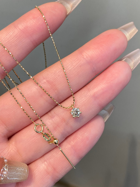 【SALE☆特価☆】K18 天然ダイヤモンド　0.25ctペンダントトップ4 大粒ダイヤ! K18YG 天然ダイヤモンド0.720ctペンダントトップ