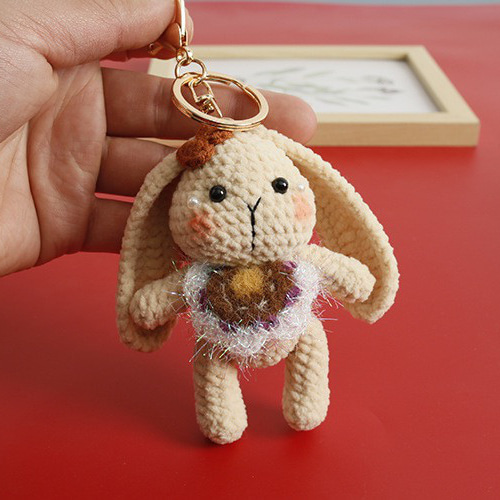 毛糸 手作り 編みぐるみ キーホルダー バッグチャーム【動物シリーズ