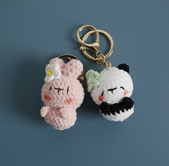 動物さん♡あみぐるみキーホルダー 毛糸 手作り 編みぐるみ キーホルダー バッグチャーム 誕生日
