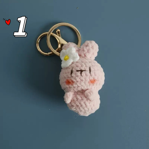 毛糸 手作り 編みぐるみ キーホルダー バッグチャーム 誕生日