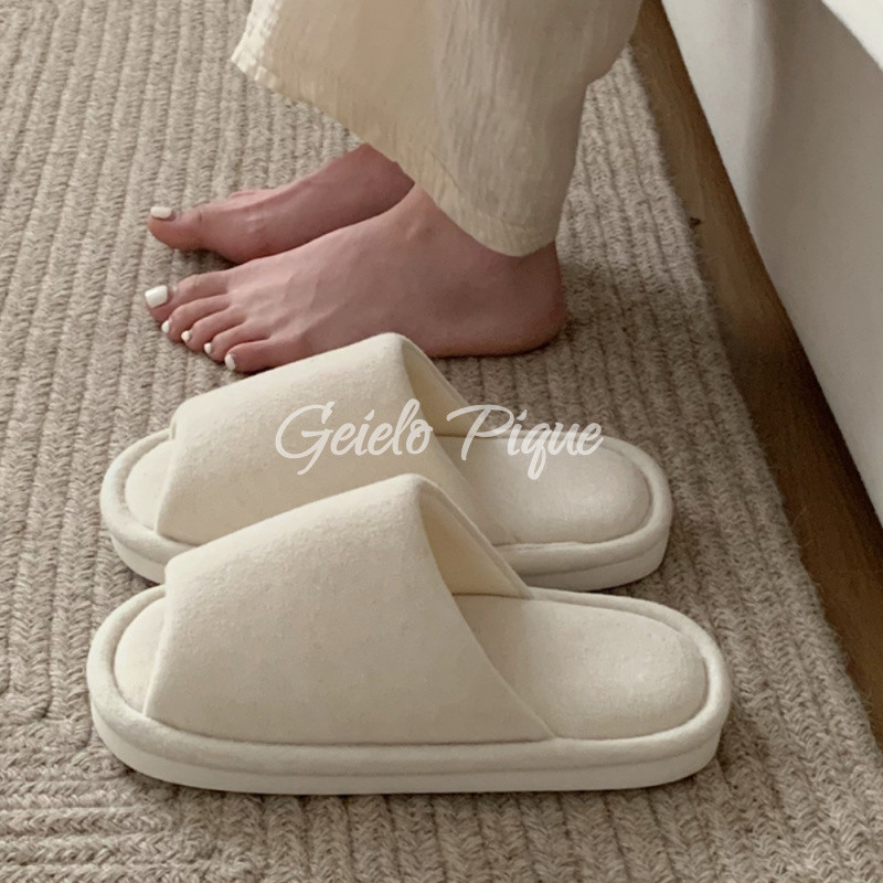 和風シンプル 滑り止めコットンスリッパ カップル用 春夏用 柔らかい底 室内用フロアシューズ 男女兼用