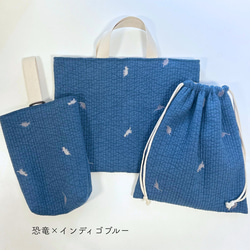送料無料】入園入学3点セット(リボン刺繍柄ベージュ) レッスンバッグ
