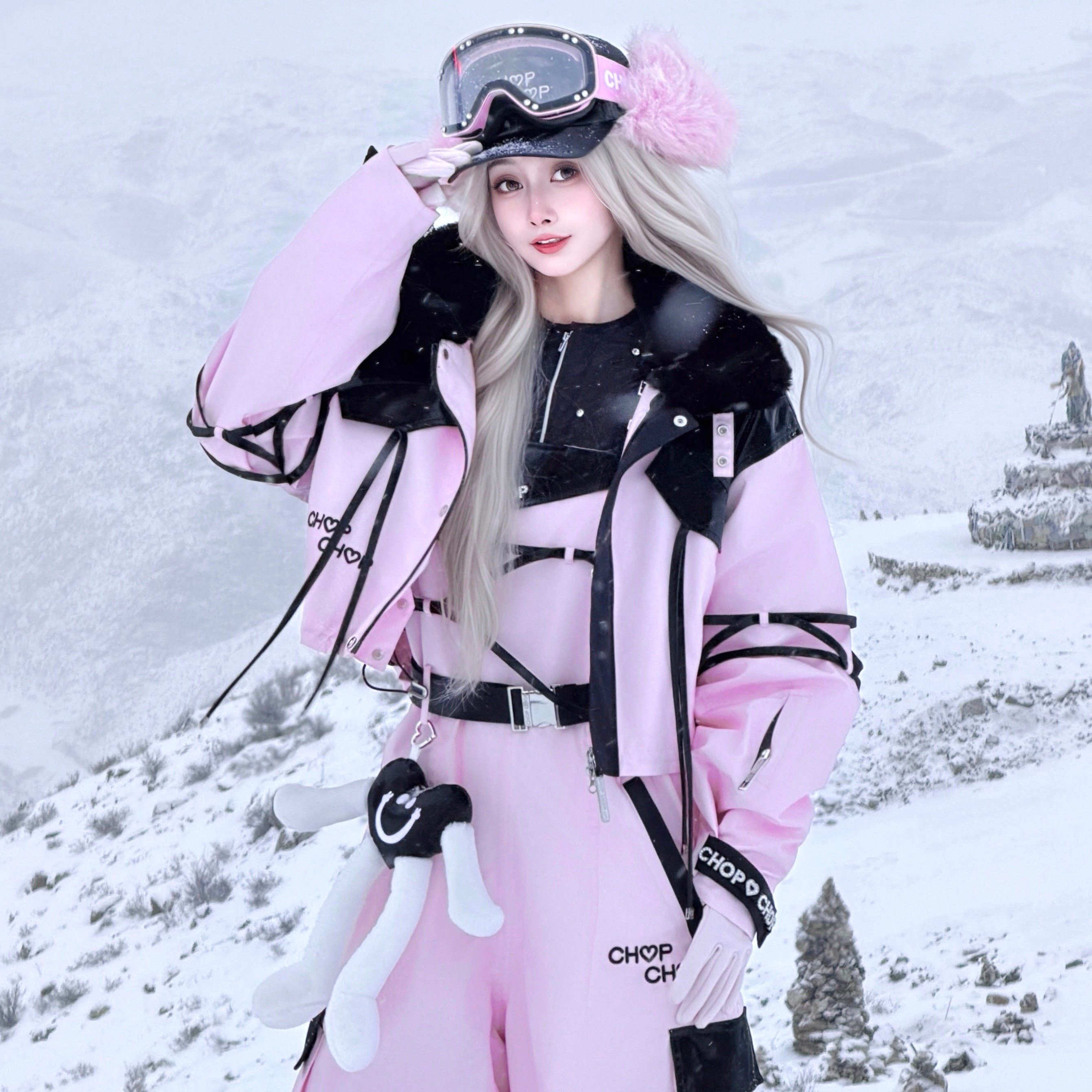 2026 スノボウェア 上下セット ピンク レディース メンズ ジャケット パンツ SK126