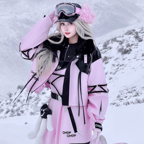 2026 スノボウェア 上下セット ピンク レディース メンズ ジャケット