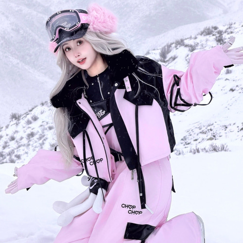 2026 スノボウェア 上下セット ピンク レディース メンズ ジャケット