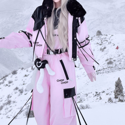 2026 スノボウェア 上下セット ピンク レディース メンズ ジャケット