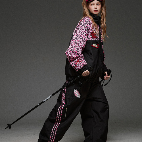 スノボ ウェアー ヒョウ柄フード付きジャケットとカーゴパンツセット おまけ付き lf05217383e0a5_1.jpg