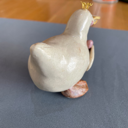 幸せを運ぶ白いガチョウさん アヒル 陶器 置き物 その他置物 TARACO