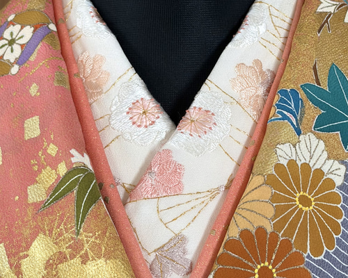 桜の半衿 NO.1☆オフホワイト☆正絹☆日本刺繍☆振袖・晴着に☆成人式