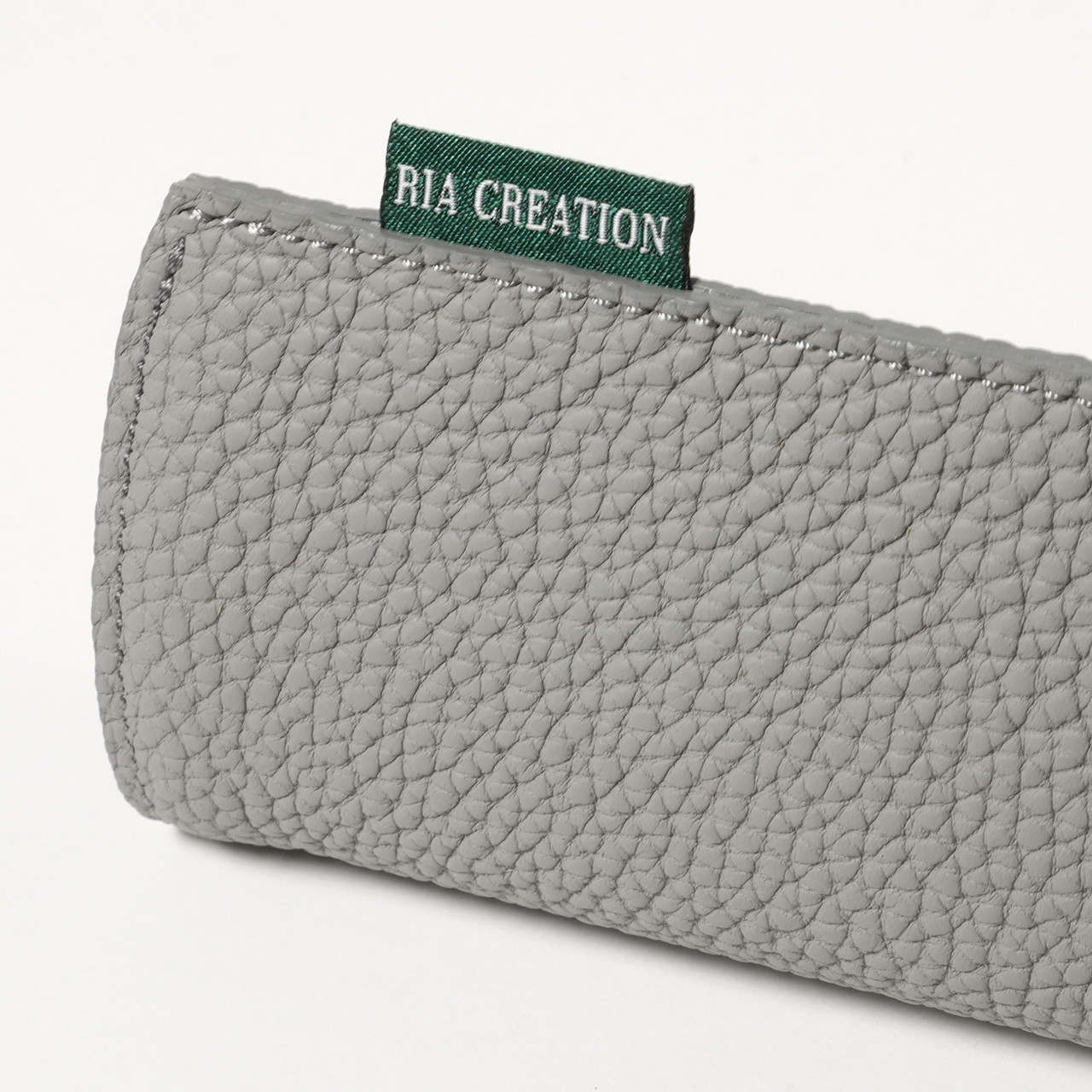 ドイツシュリンク シワ有り ショルダー部位使用 本革 ソフト 小さめ メガネケース　グレー