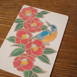 切り絵ポストカード 白蛇と椿 ポストカード コトコ 通販 18660479