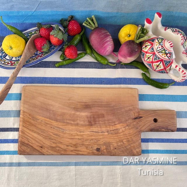 オリーブの木　持ち手角型　シンプルながらもオリーブの良さを引き継いで　約39.5cm