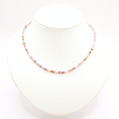 AG-BN-59 天然石 ビーズ ネックレス マルチカラー スピネル ネックレス