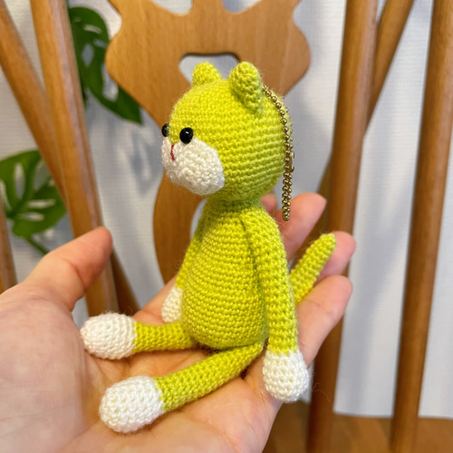 ami-neko mini yellow キーホルダー あみぐるみ ami-neko 通販