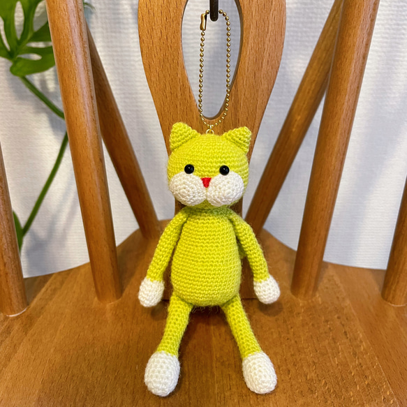 ami-neko mini yellow キーホルダー 5枚目の画像