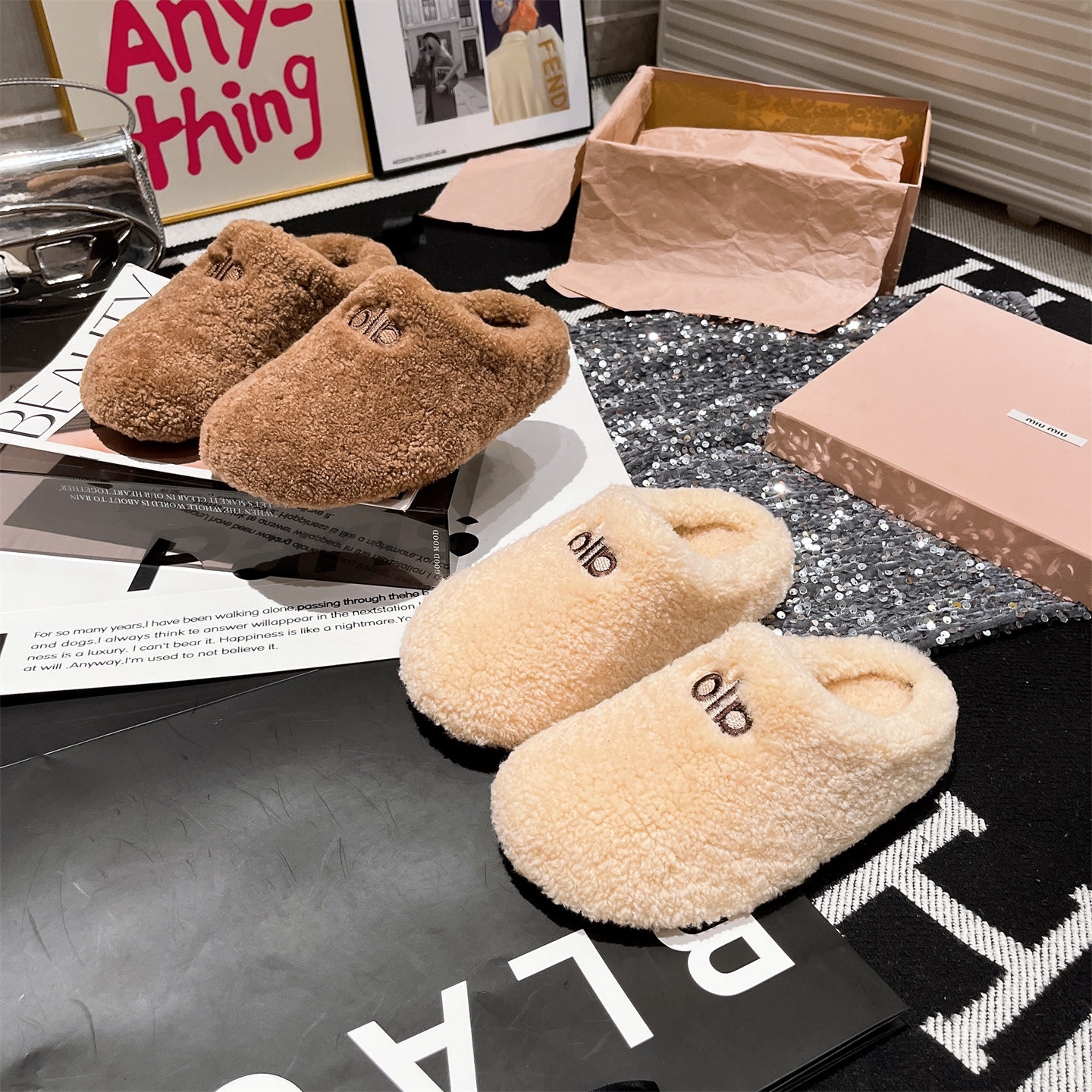 ヒット商品 厚底 モコモコスリッパ 男女兼用 外穿可 新款 秋冬用 高級感 暖かい 室内外用
