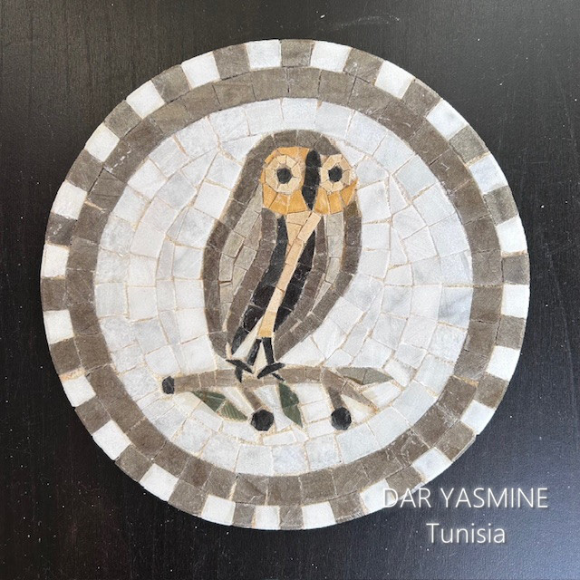 モザイクタイル＊チュニジア伝統工芸　福を呼ぶ森の博士　モザイクタイル　ふくろう01