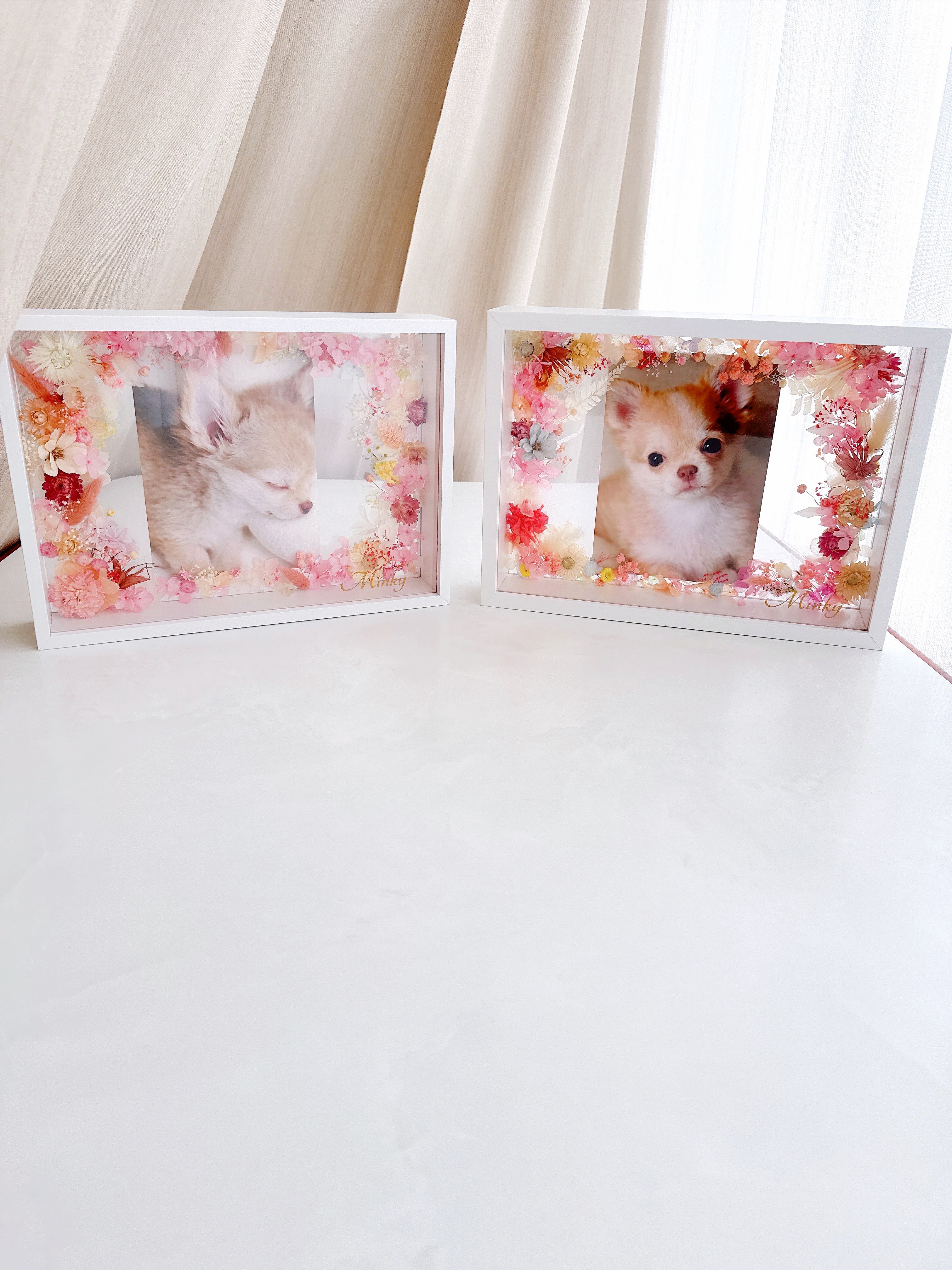 思い出を、花とともに残す 写真から作る オーダーメイド フラワーボックス ギフト　母の日　誕生日　名入れ