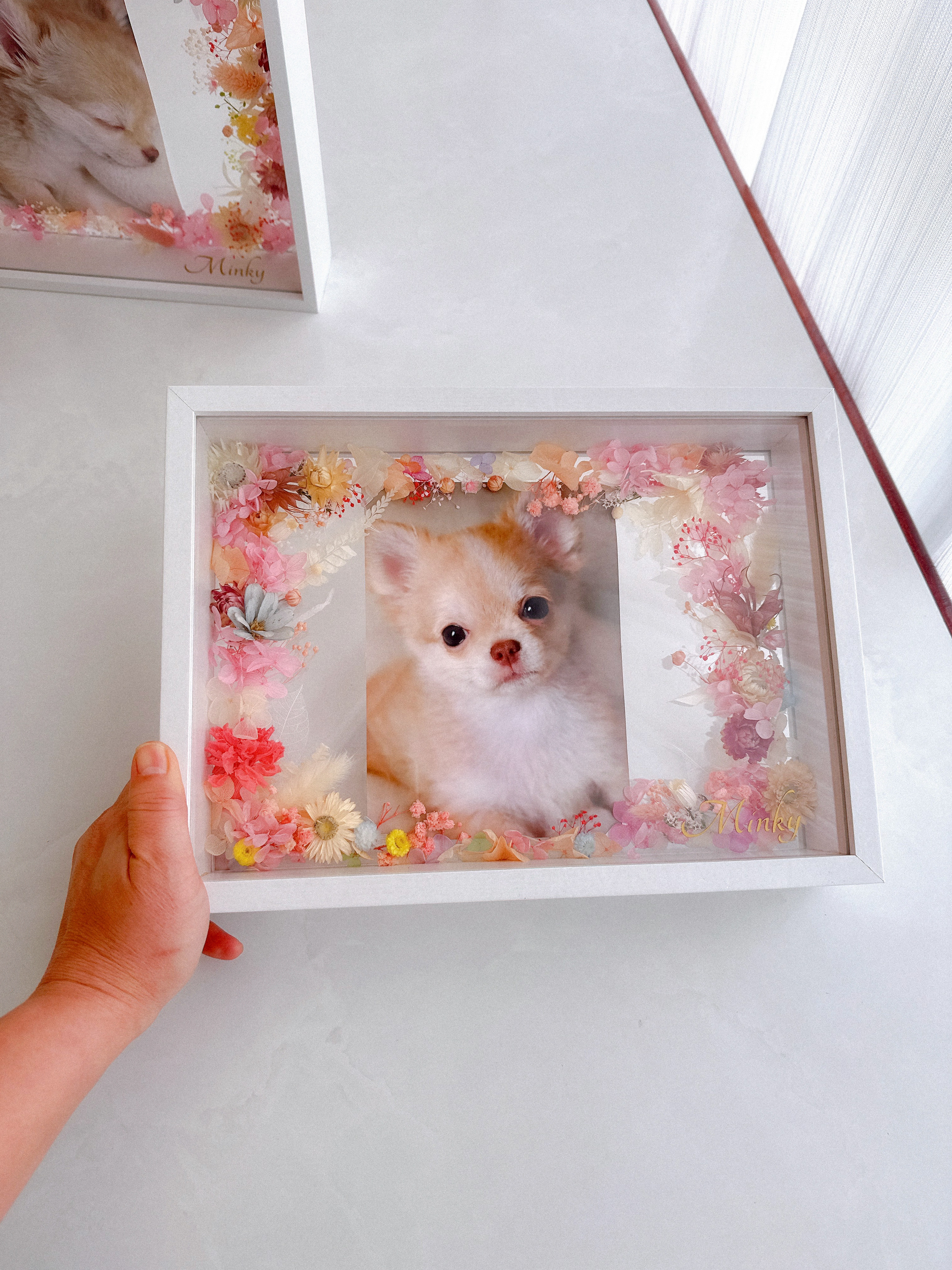 思い出を、花とともに残す 写真から作る オーダーメイド フラワーボックス ギフト　母の日　誕生日　名入れ