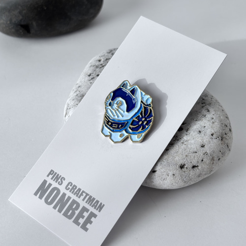 確認用ページ ピンバッチ チャーム 記念品 真鍮/ピンバッチ標本】犬張子のピンバッジ / ガラスケース付 / 民芸