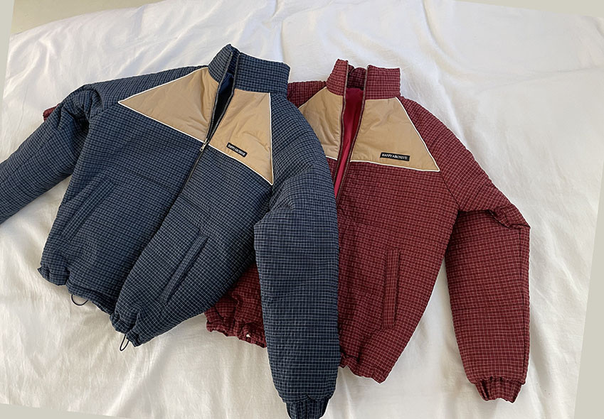 【中綿・裏起毛】チェック柄 キッズ 冬アウター｜韓国子供服 HAPPY ARCHIVE（120-170）