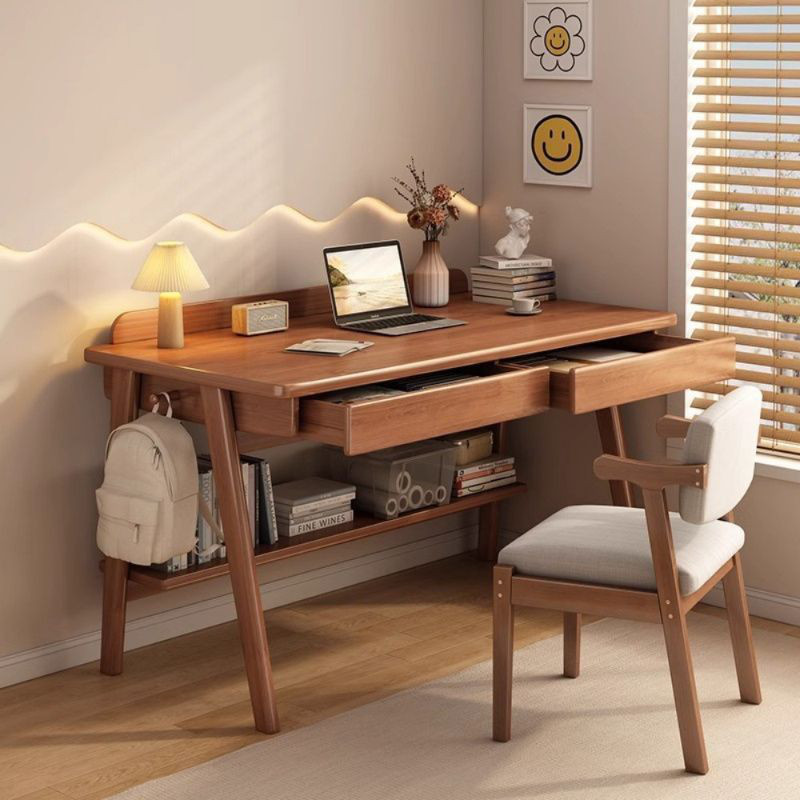 勉強机 学習机 モダン 大学生 シンプル 中学生 子供 収納 ブナ材のデスク 滑らかな表面と頑丈な脚 家庭 オフィス