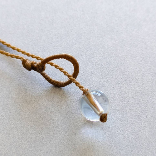 明け星】ラリマー 留め切りタイプ マクラメ編みネックレス ネックレス