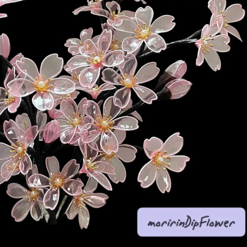 桜(クリアピンク)☆ディップフラワー☆アメリカンフラワー アート